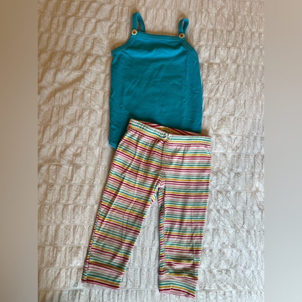 Circo Tank Top Onesie & Carters Rainbow Striped Pants Matching Set Size 18M
